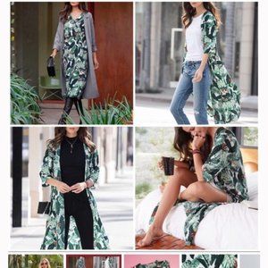 Rachel Zoe Palm Duster Robe NWT